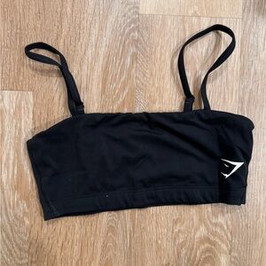 GYMSHARK BANDEAU SPORTS BRA SMALL BLACK